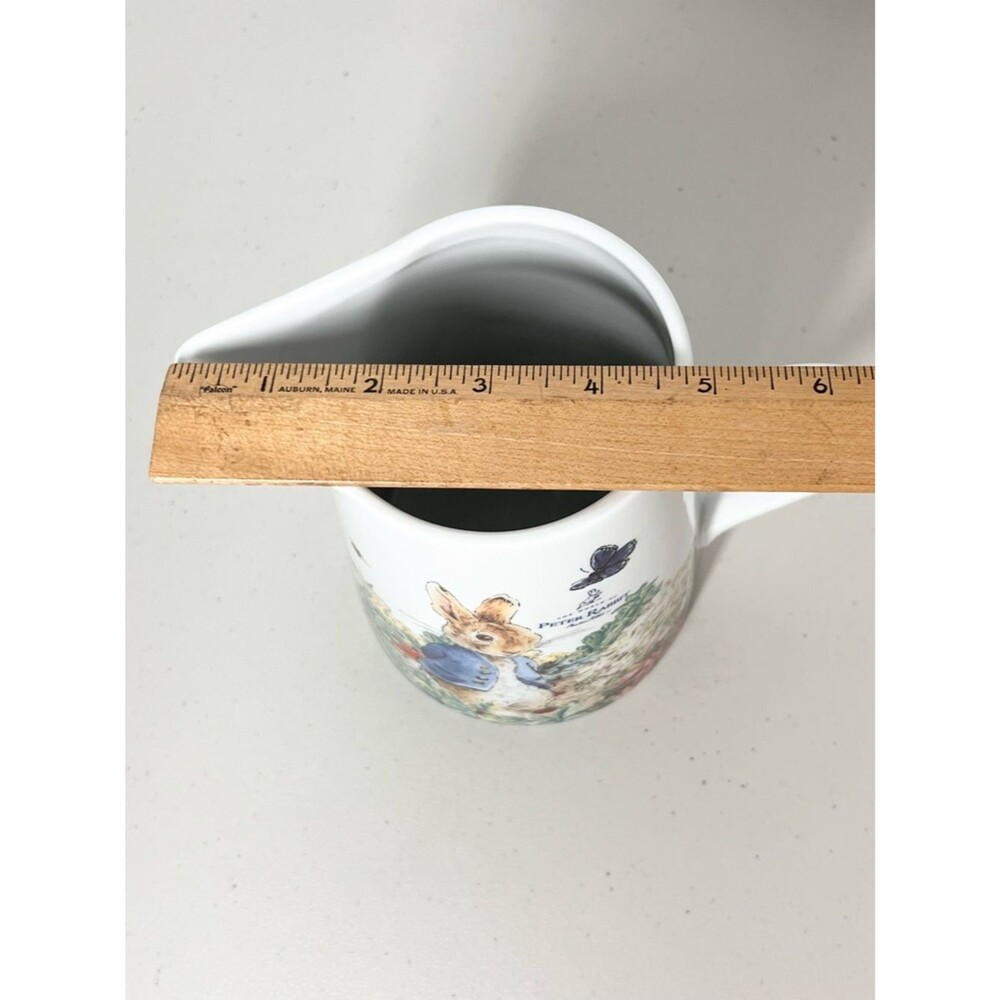 NEW Beatrix Potter Peter Rabbit Ceramic Pitcher 6.5” - Picture 7 of 7